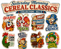 Saturday Morning Cereal Classics Collection set of 8 stickers