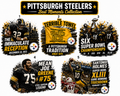 Pittsburgh Steelers Best Moments Die-Cut Sticker Collection – Set of 5 Football Stickers – Legends, Championships & Traditions
