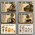 The Ass Family Funny Magnet Set – Wise Ass, Smart Ass, Lazy Ass, Kiss Ass & Dumb Ass – 6 Hilarious Refrigerator Magnets