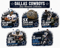 Dallas Cowboys Best Moments Collection set of 5 stickers