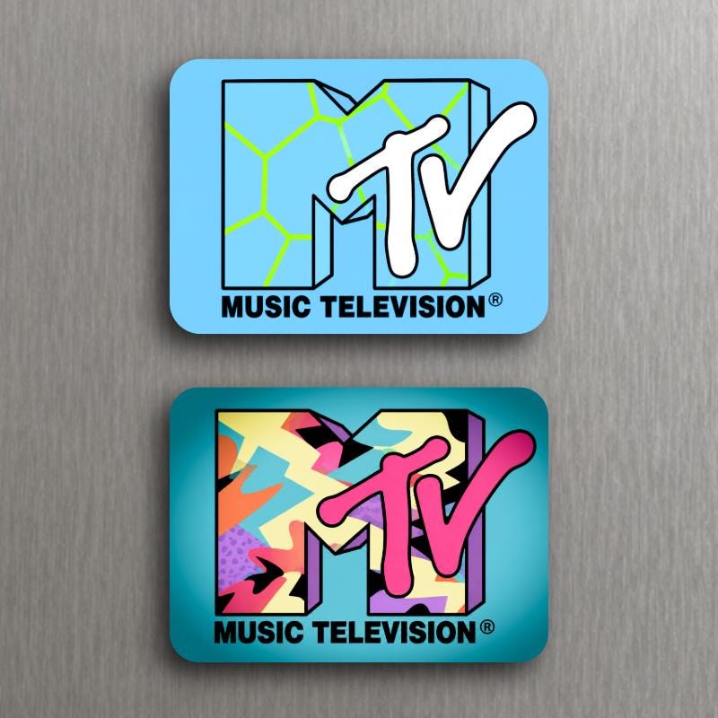 12 Retro Music Television Magnets – 80s & 90s Inspired Designs – Choose Your Favorite – 3" x 2.18" image 5