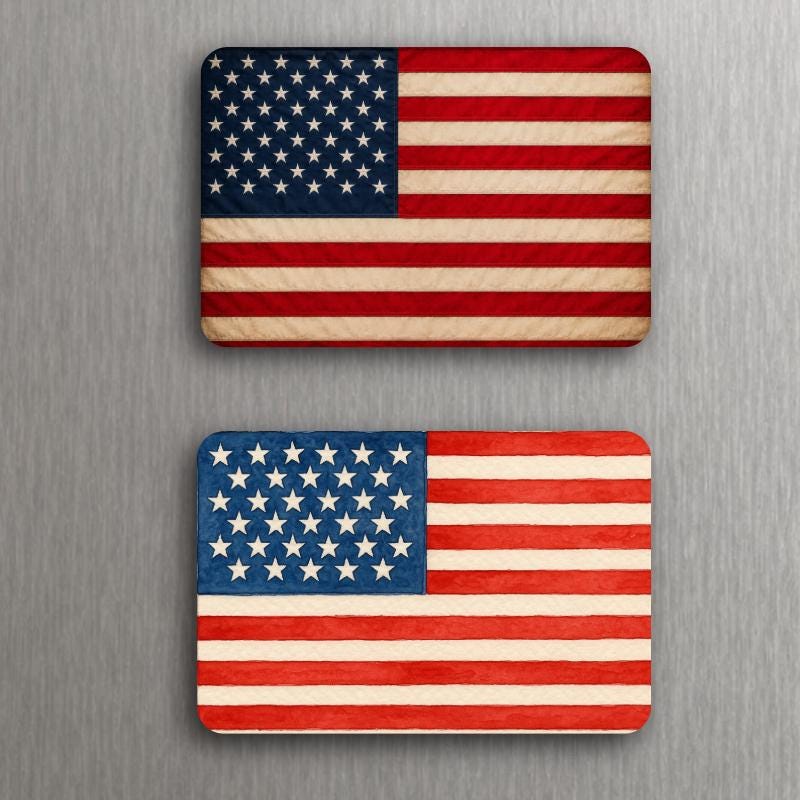 Vintage American Patriotic Magnets – USA Americana, Flag, Eagle, Liberty, 1776, Route 66 – Choose Your Design image 2