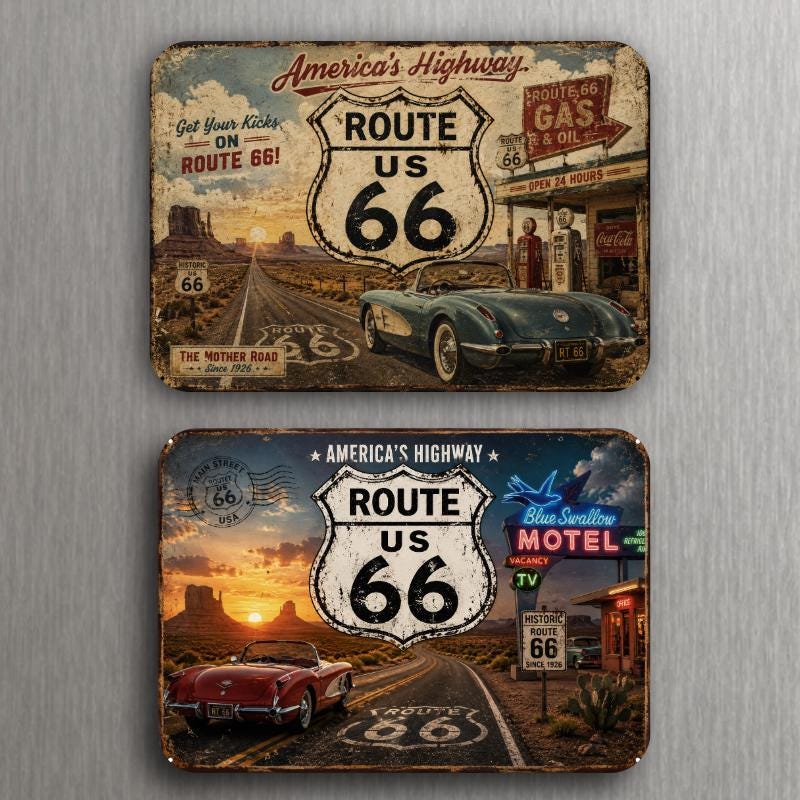 Vintage American Patriotic Magnets – USA Americana, Flag, Eagle, Liberty, 1776, Route 66 – Choose Your Design image 7