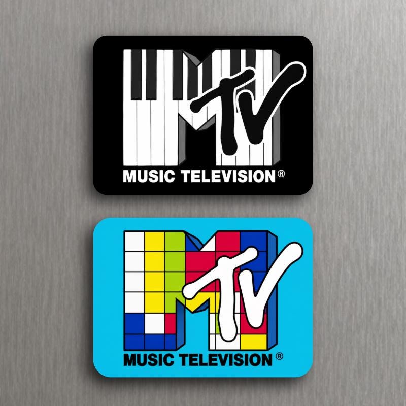 12 Retro Music Television Magnets – 80s & 90s Inspired Designs – Choose Your Favorite – 3" x 2.18" image 4