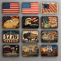 Vintage American Patriotic Magnets – USA Americana, Flag, Eagle, Liberty, 1776, Route 66 – Choose Your Design image 1
