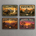Vintage National Parks Magnet Set – Yellowstone Yosemite Grand Canyon Joshua Tree – 4 Pack - Choose image 1