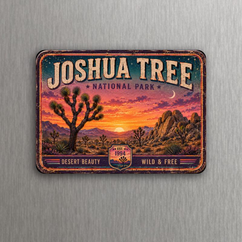 Vintage National Parks Magnet Set – Yellowstone Yosemite Grand Canyon Joshua Tree – 4 Pack - Choose image 5