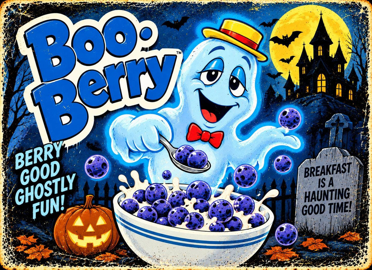 Halloween Monster Cereal Magnet – Count Chocula, Franken Berry, Boo Berry & Monster Mash-Up – Vintage Retro 3" Magnet