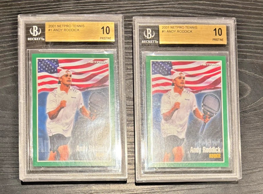 2x 2001 Netpro Tennis #1 Andy Roddick BGS 10 Collection (Never Seen)