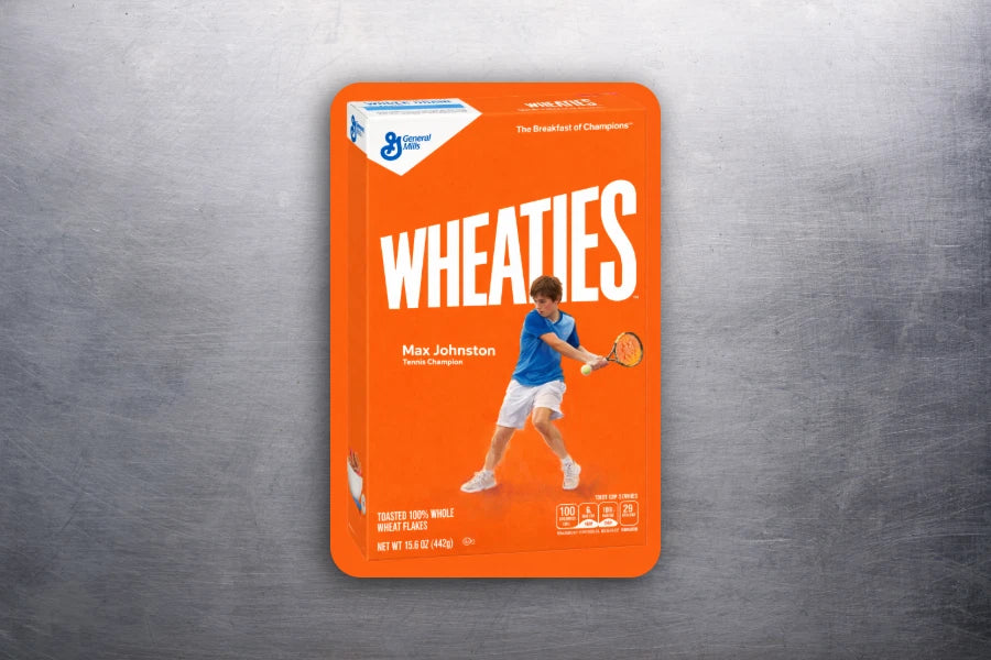 CUSTOM IMAGE 3.6x2.6 Wheaties Box Fridge Refrigerator Magnet (PIC + MESSAGE)