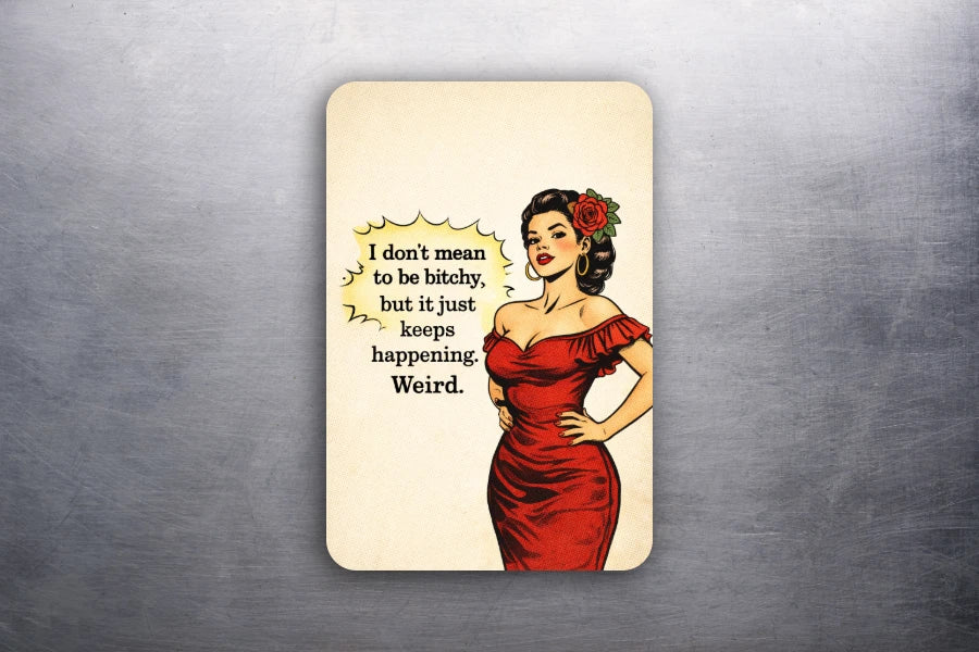 3x2 FUNNY Vintage Comic Spanish Lady I'm Crazy Fridge Refrigerator Magnet