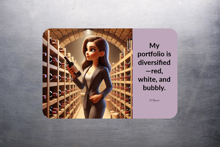 3x2 Funny Wine Drinking Cellar Lady Meme Fridge Refrigerator Magnet (D.Romeo)