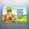 3x 2 Vintage Art Bart Simpson (Who the Hell Are You?) Fridge Refrigerator Magnet