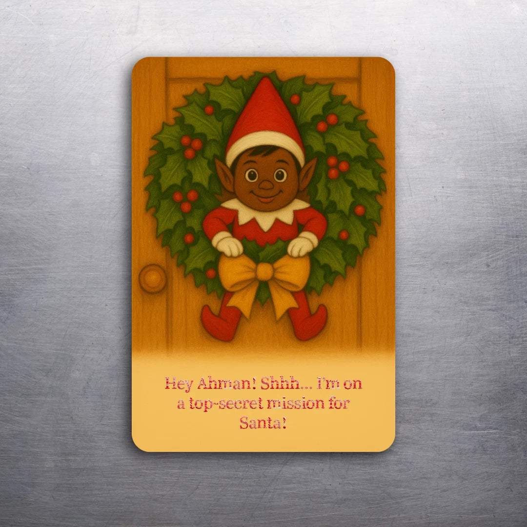 3x2 Elf of the Shelf Art Fridge Refrigerator Magnet (Customizable Message)