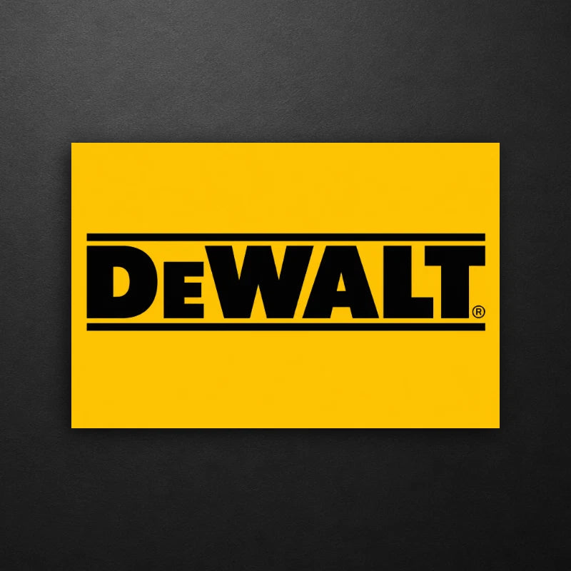 5.1 x 3.4 DeWALT Tools Industrial Style Vinyl Decals Stickers (Set of 2)– CHOOSE