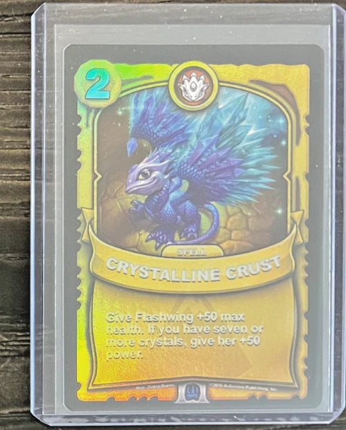 Crystalline Crust GOLD FOIL Battlecast Skylanders CCG Card (Rare - Blue)