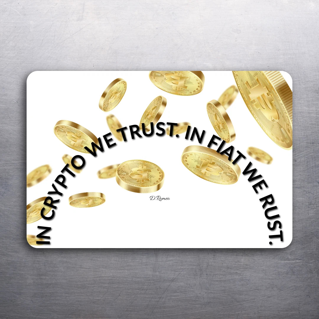3x2 Bitcoin Crypto Fridge Refrigerator Magnet (D.Romeo) - In Crypto We Trust