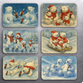 3 x 2 Vintage Coca Cola Polar Bears Art D.Romeo Kitchen Magnet Magnets - Choose