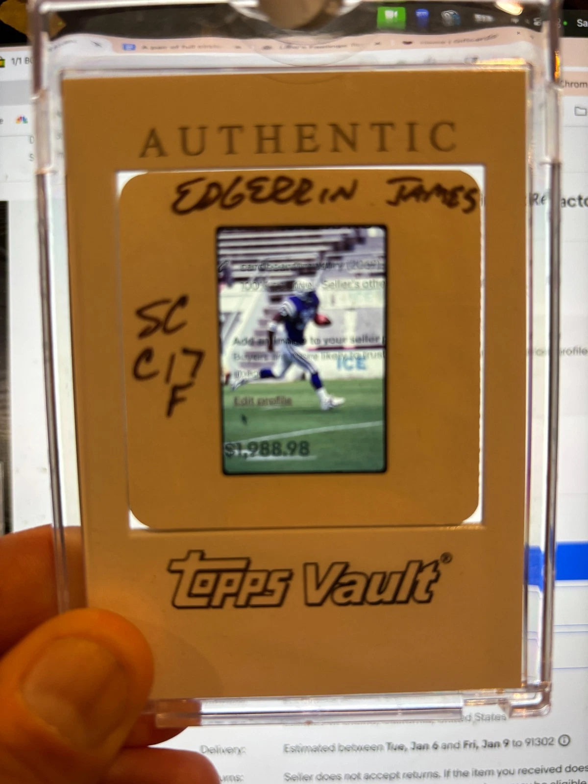 1/1 BGS 10 1999 Edgerrin James HOF Molten Metal Topps Upper Deck RC Collection