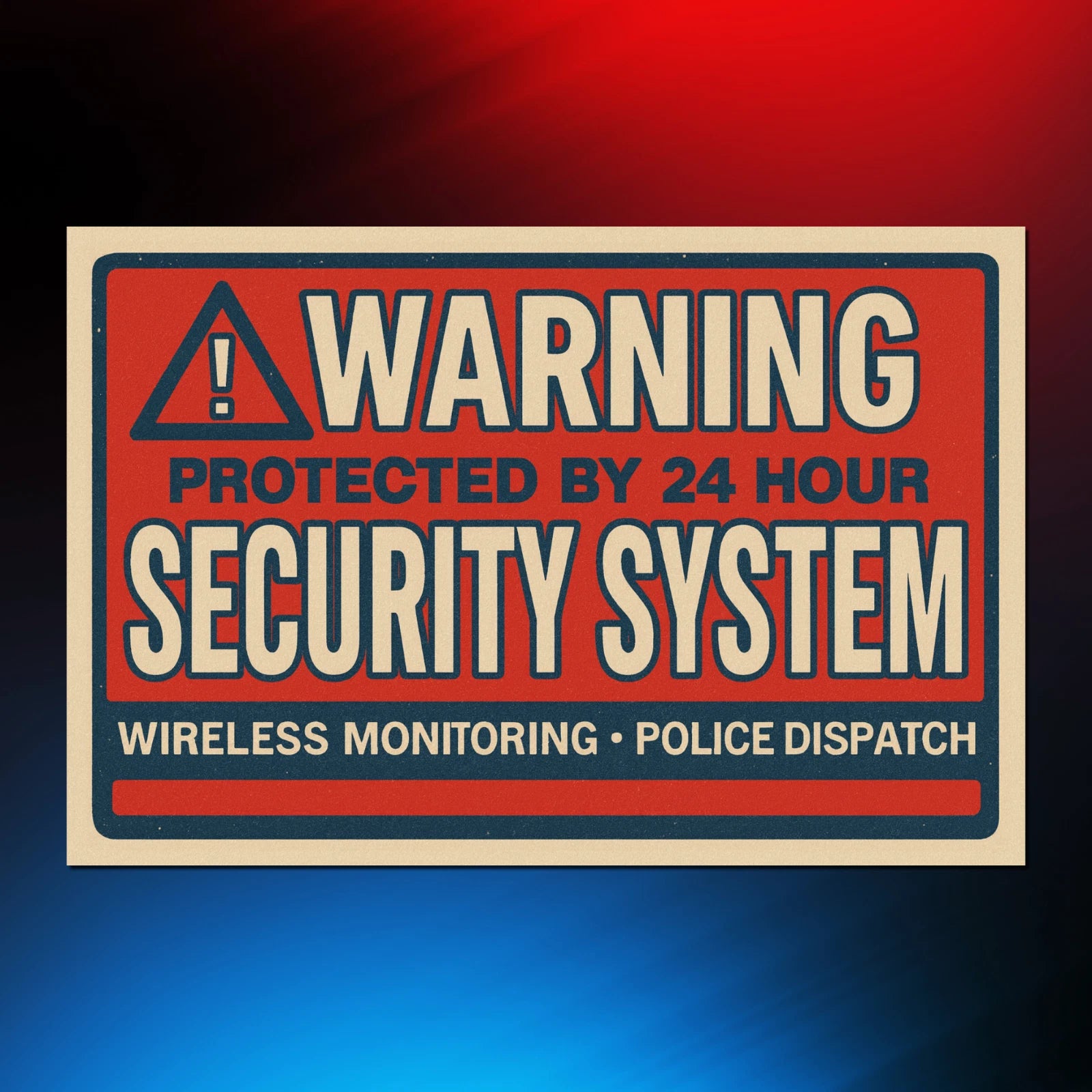 WARNING Security System Stickers Home Alarm Decal Vinyl Window (PACK OF 4)