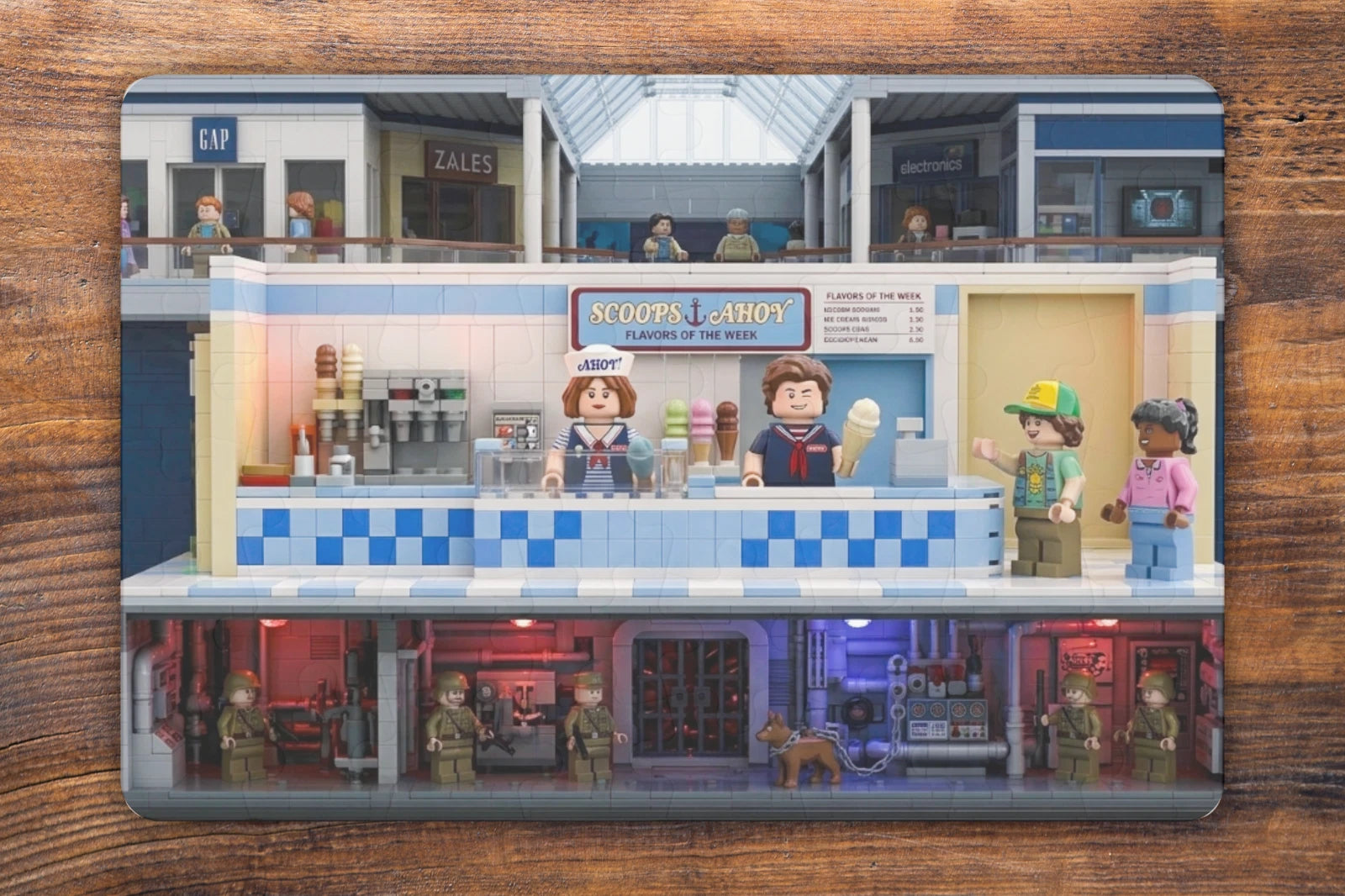 7.5 x 5.1 Inches Stranger Things Lego Starcourt Mall – 48-Piece Mini Art Puzzle