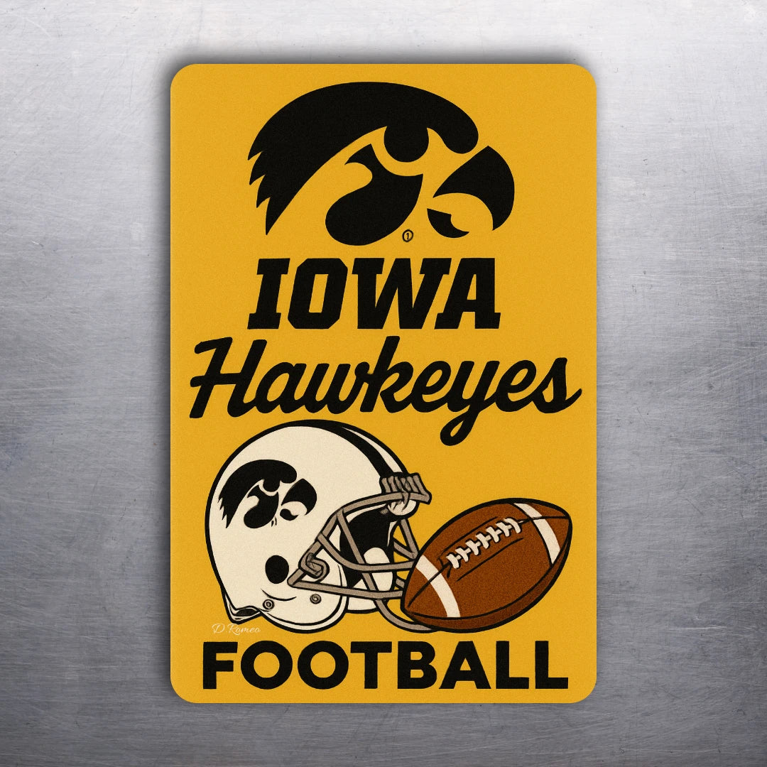 3x2 Sports Iowa Hawkeyes Fridge Refrigerator Magnet Football (D.Romeo)