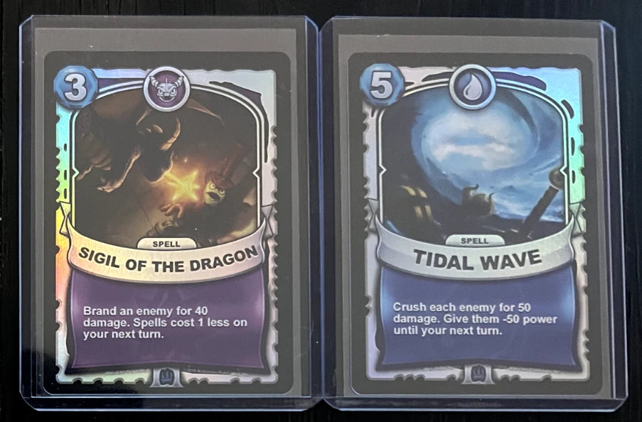 Tidal Wave SILVER FOIL Battlecast Skylanders CCG Card (Rare - Blue)