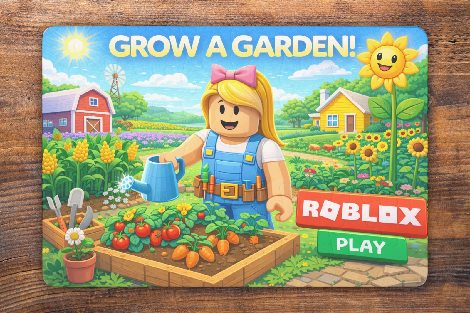 7.5 x 5.1 Inches Roblox Grow A Garden Game – 48-Piece Mini Art Puzzle Gift