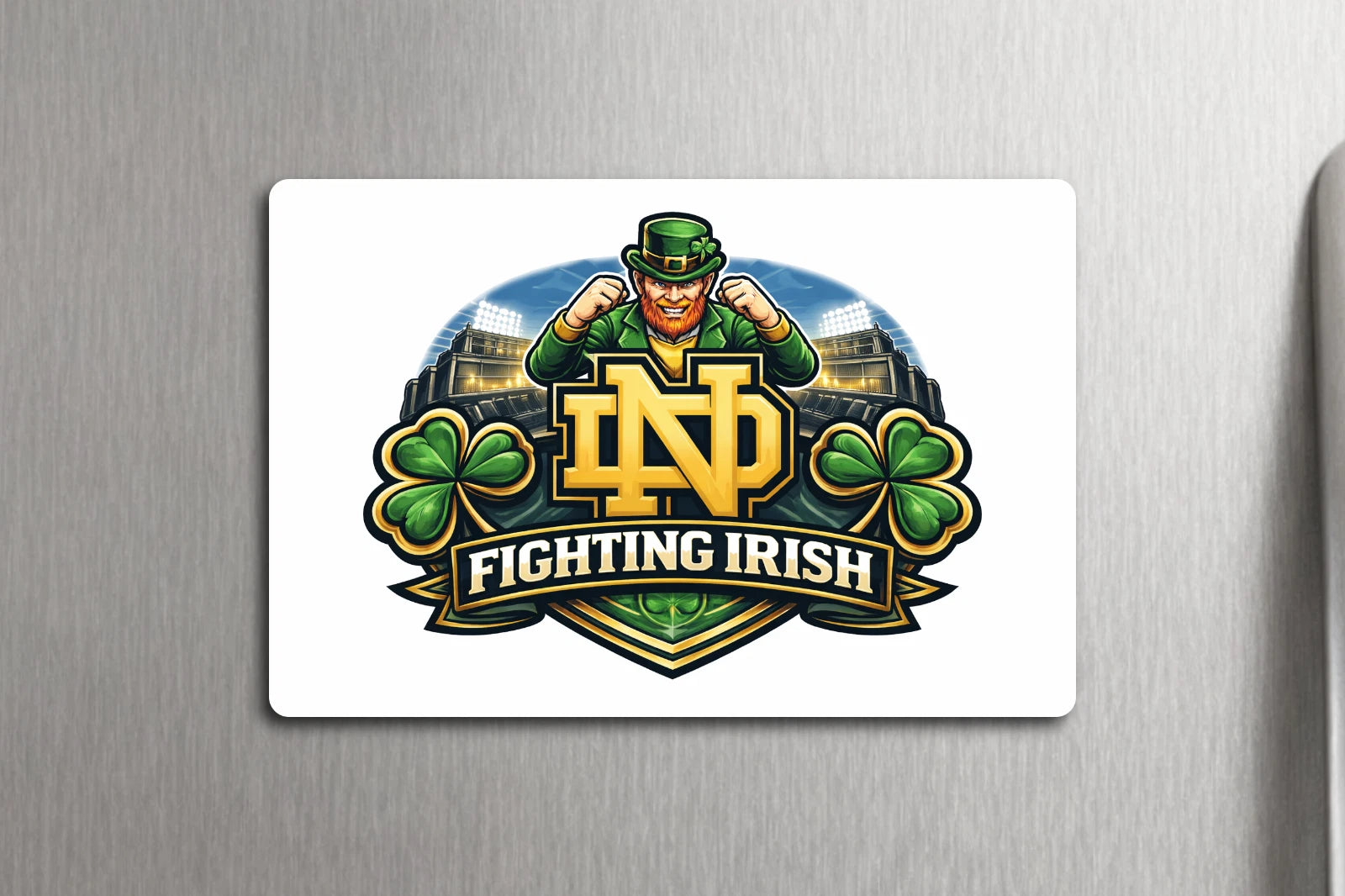 3x2 Sports Notre Dame Fighting Irish Logo Refrigerator Fridge Magnet Football