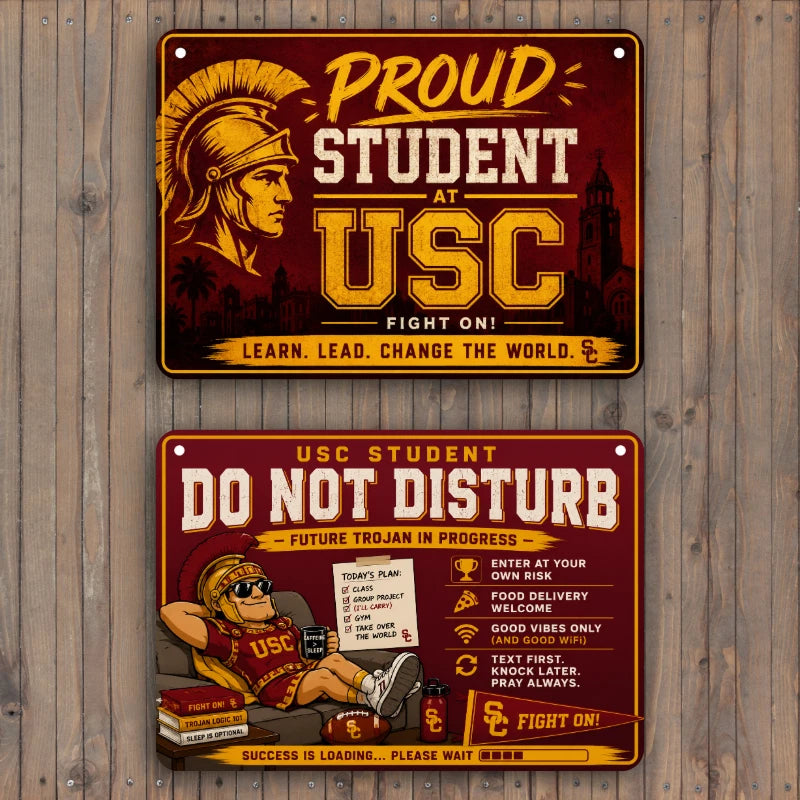 10" x 7" Metal Sign Aluminum USC Dorm Decor – Future Trojan Collection – Choose
