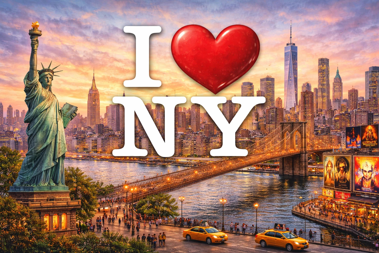 I Love New York City Art Puzzle 120 Pieces | I ❤️ NY Cityscape