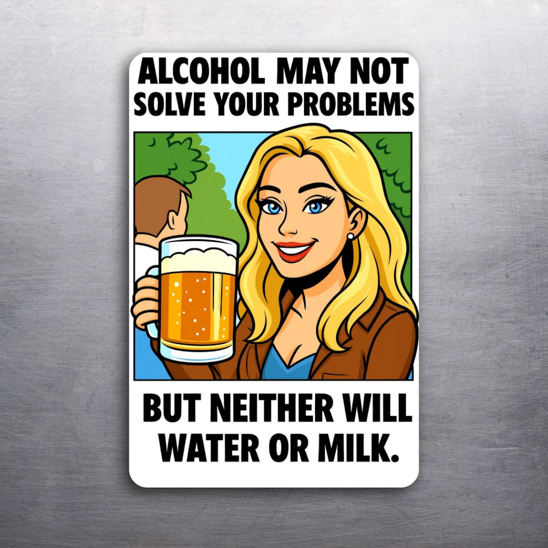 3x2 FUNNY Drinking Beer Fridge Refrigerator Magnet (D.Romeo)