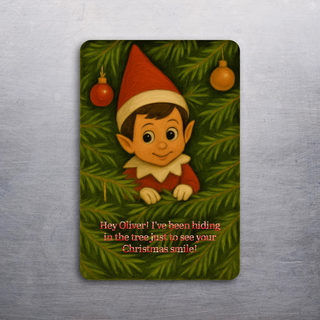 3x2 Elf of the Shelf Art Fridge Refrigerator Magnet (Customizable Message)