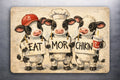 3x 2 Eat Mor Chikin Style Chick-fil-A FASTFOOD Art Fridge Refrigerator Magnet