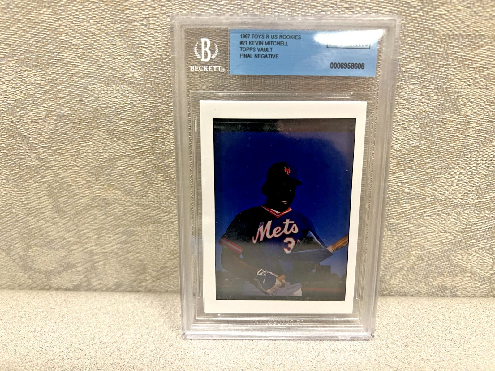1/1 BGS 1987 Topps Toys R Us Vault FINAL NEGATIVE Kevin Mitchell RC -Rookie Card