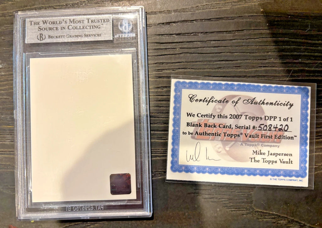 BGS LaDainian Tomlinson Topps Vault Proof Edition DPP #8 Blank Back COA #'d 1/1