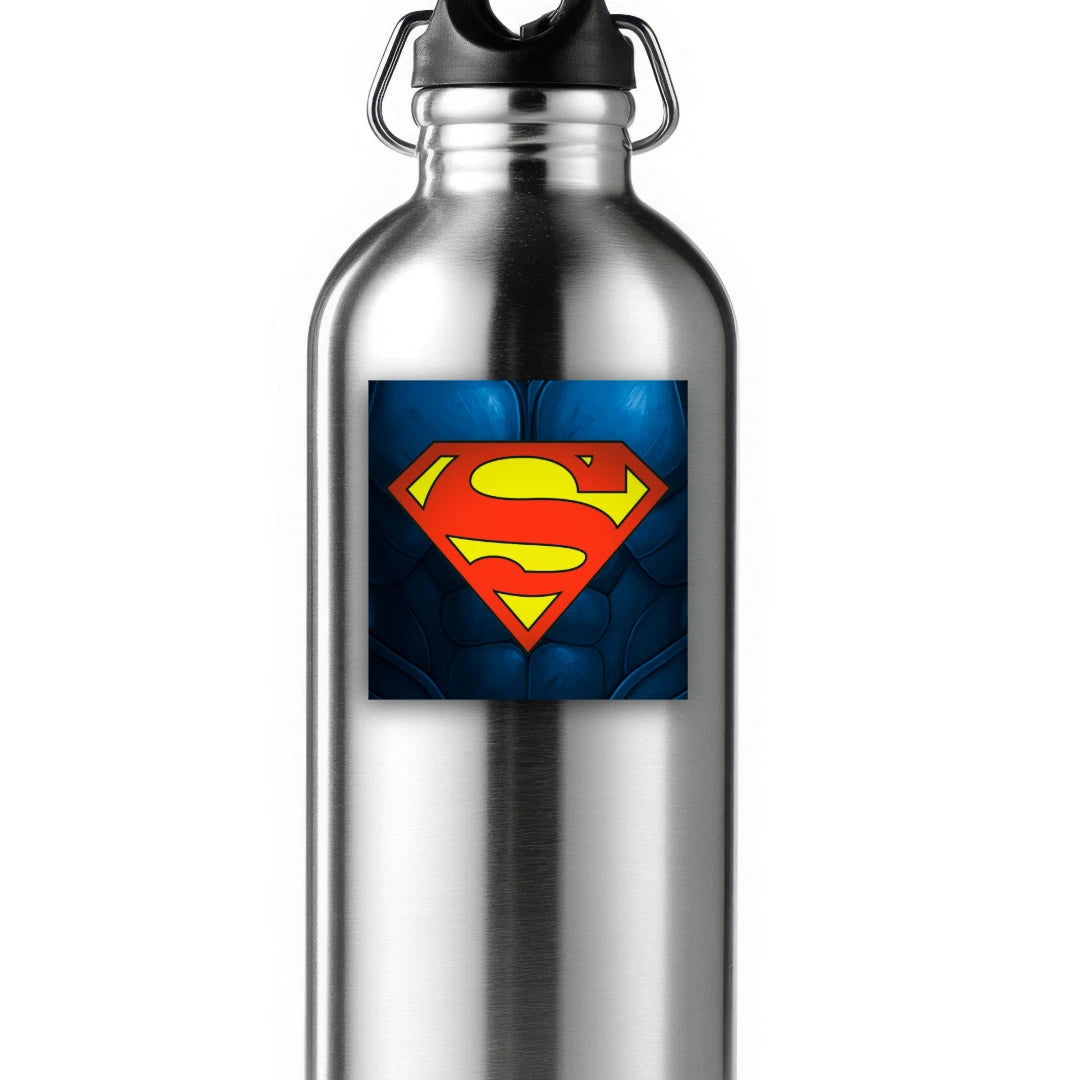 Superman Logo Sticker Text Logo Vinyl Decal (Group of 2) - Different Sizes