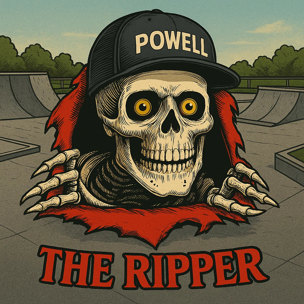 Skateboard Skating GLOSSY Powell Peralta The Ripper Art Stickers - Group of 2