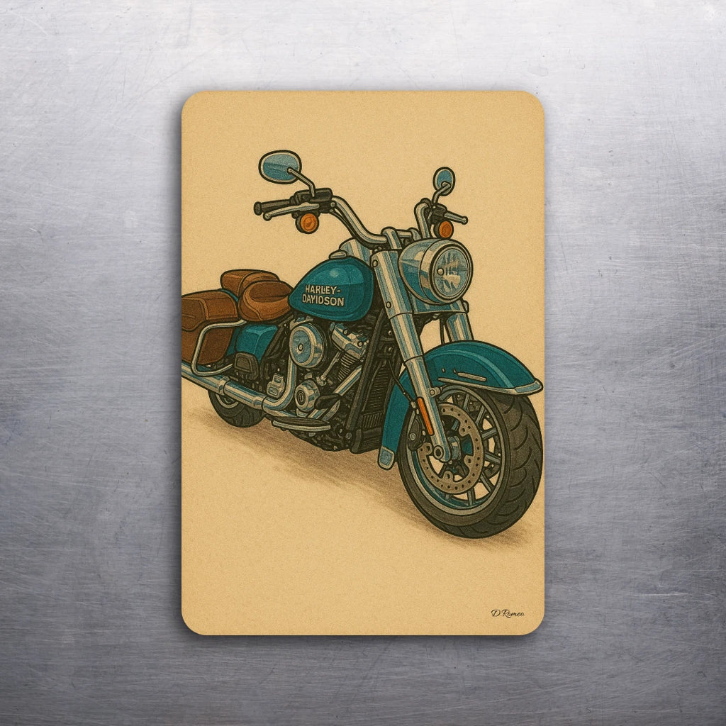 3 x 2 HARLEY DAVIDSON (Fat Boy, Knucklehead, Sportster) D.Romeo Magnet - Choose