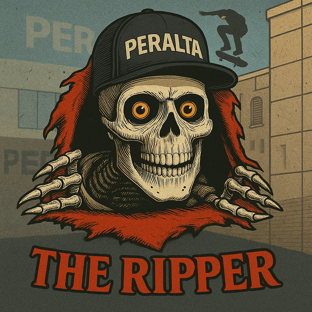 Skateboard Skating GLOSSY Powell Peralta The Ripper Art Stickers - Group of 2