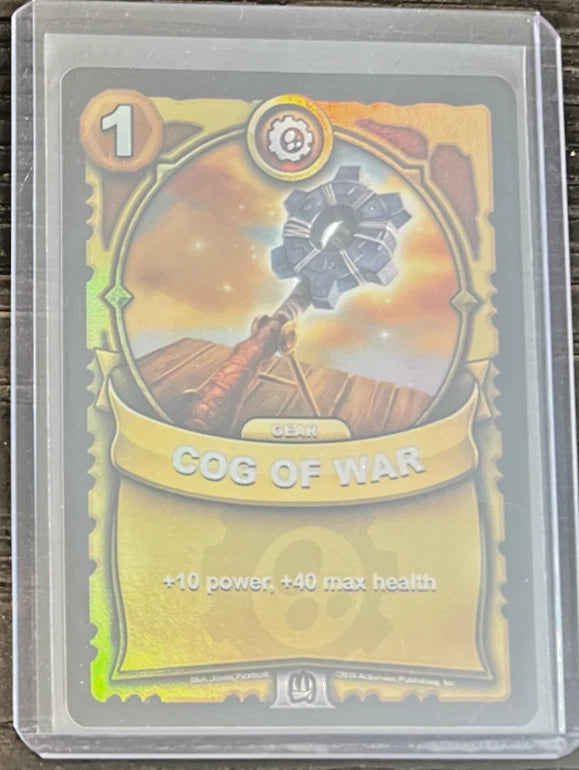 Cog of War GOLD FOIL Battlecast Skylanders CCG Card Relic