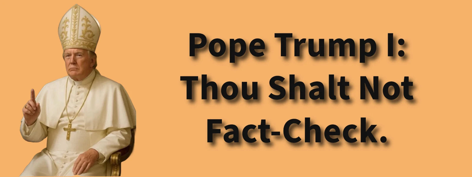 3x8 VINYL ANTI DONALD TRUMP POPE REPENTS AUTO POLITICAL FUNNY BUMPER STICKER