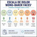 Wong-Baker Faces Pain Rating Scale Sticker 5" x 5" Nurse IN SPANISH (Pack of 2)