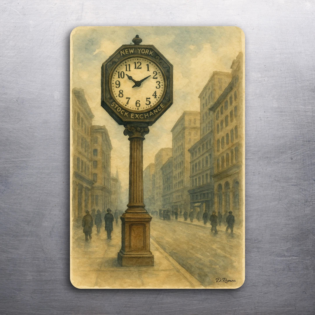 3 x 2 Wall Street St Themed Art D.Romeo Kitchen Fridge Magnet Magnets - Choose