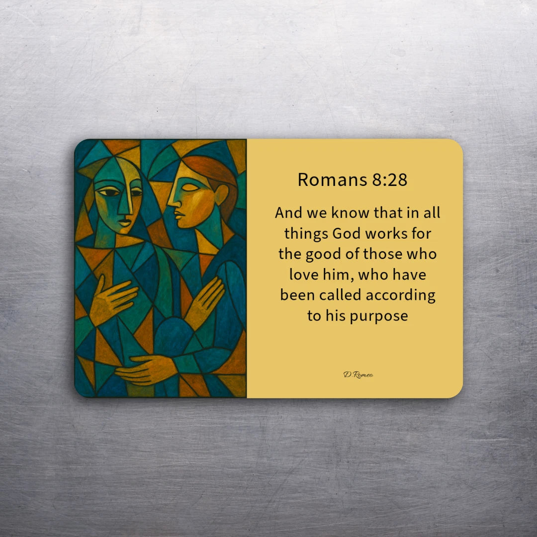 3x2 Bible Verse Romans 8:28 Spiritual Fridge Refrigerator Magnet (D.Romeo)