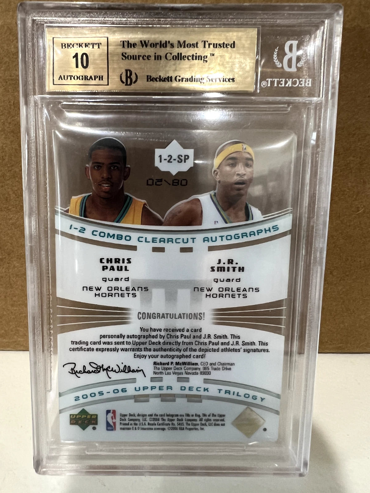 2005-06 Upper Deck Trilogy Glass Autos Chris Paul RC #'d /50 BGS 10 & Auto10