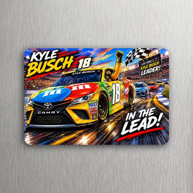 3x 2 Kyle Busch 18 Fridge M&M’s Fist Pump for Joe Gibbs Racing Car Art Magnet