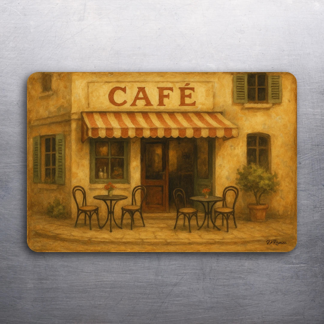 3x2 Rustic Vintage Style French Cafe Art Fridge Refrigerator Magnet (D.Romeo)