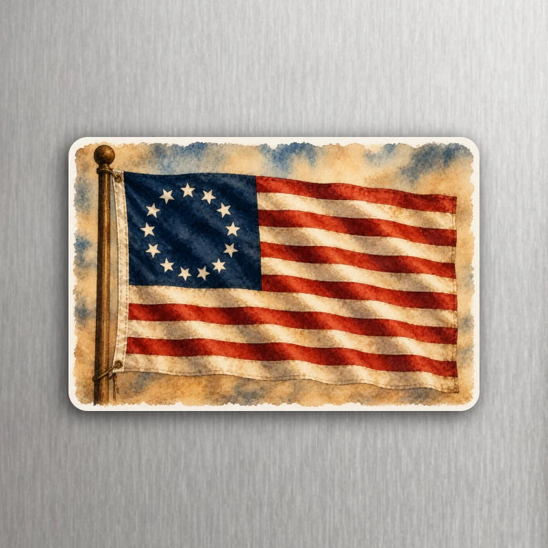 3 x 2 United States Betsy Ross FIRST U.S. USA Flag Magnet Fridge Refrigerator