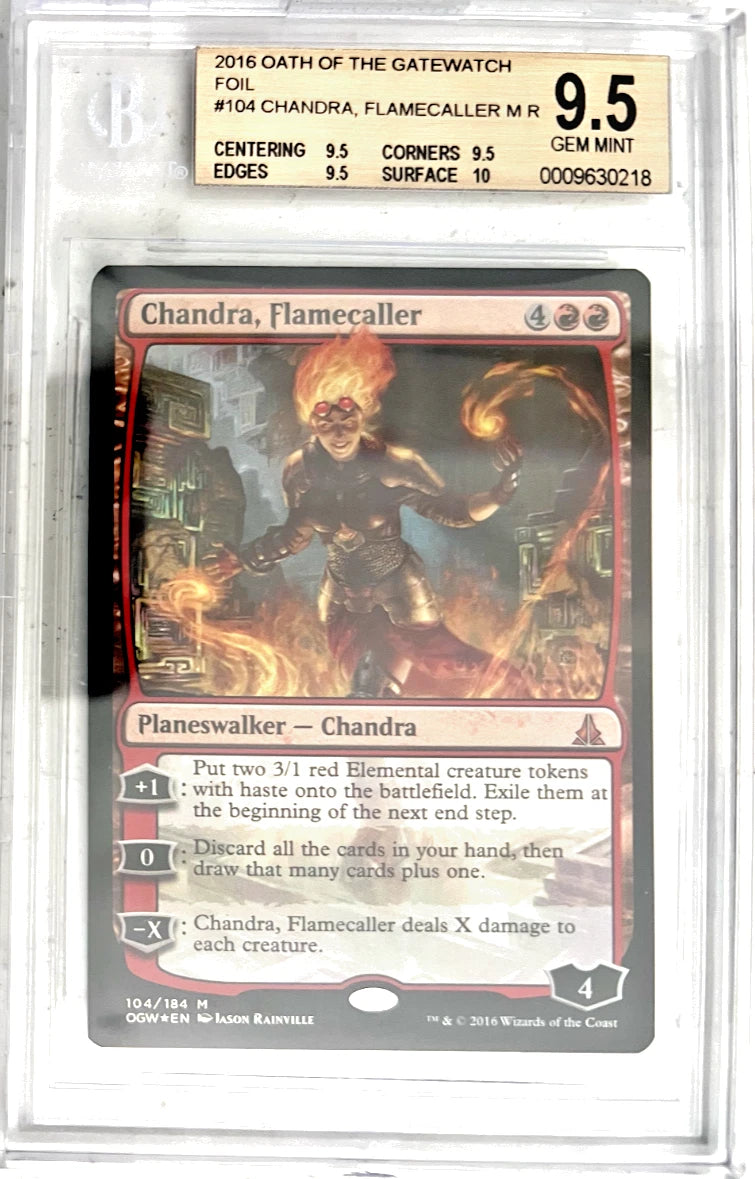 BGS 9.5 Chandra, Flamecaller Oath of the Gatewatch FOIL 1/1 subs (QUAD+)